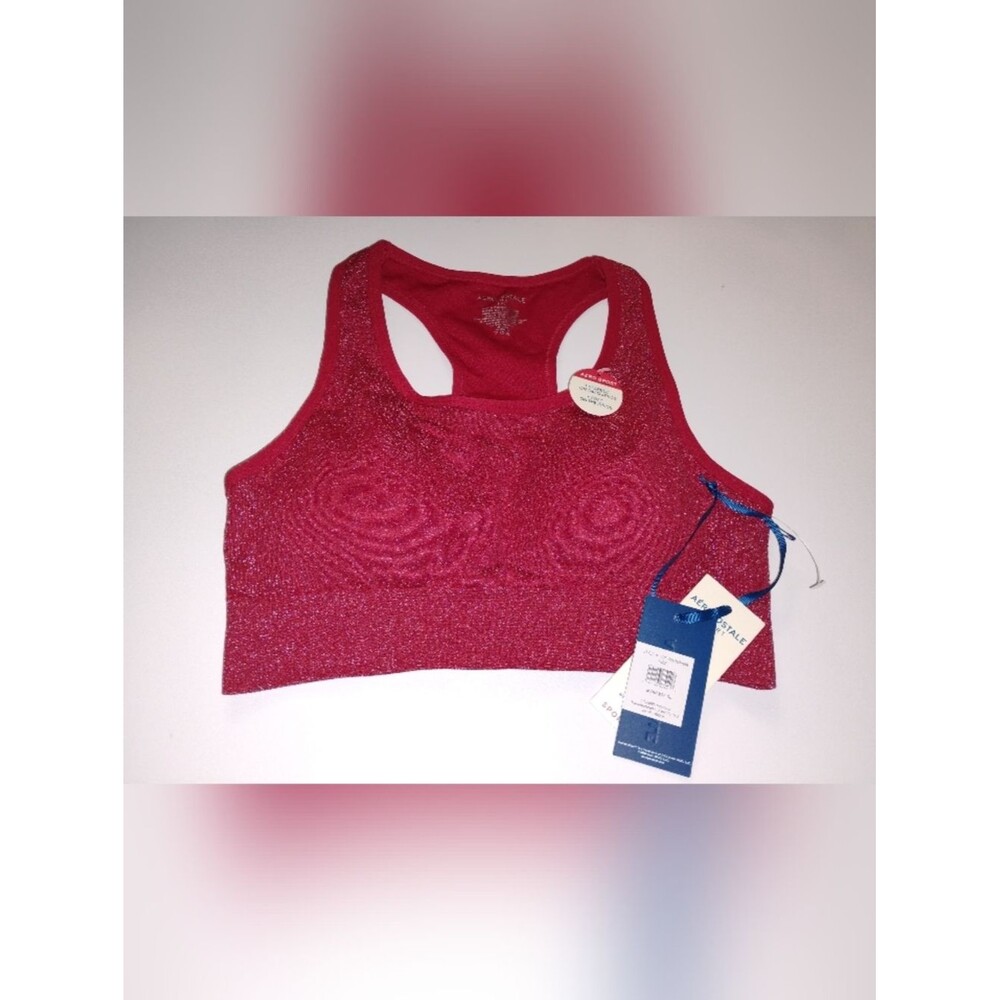 Aéropostale Sport Women's Burgundy Sports Bra Size Large New - Picture 1 of 6